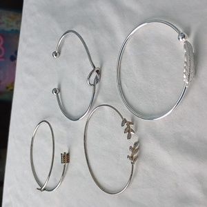 Starain 4 piece Silver Bracelet Set
